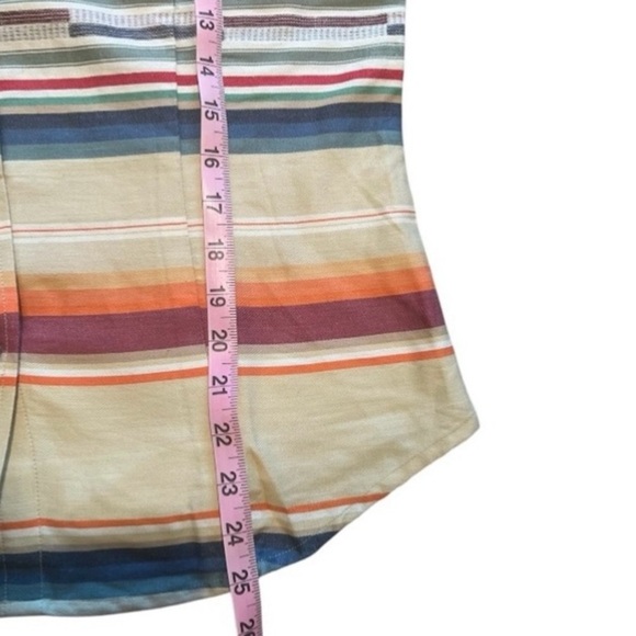 Tasha Polizzi Womens Western Button Down Striped Long Sleeve XL & Medium - Picture 11 of 11